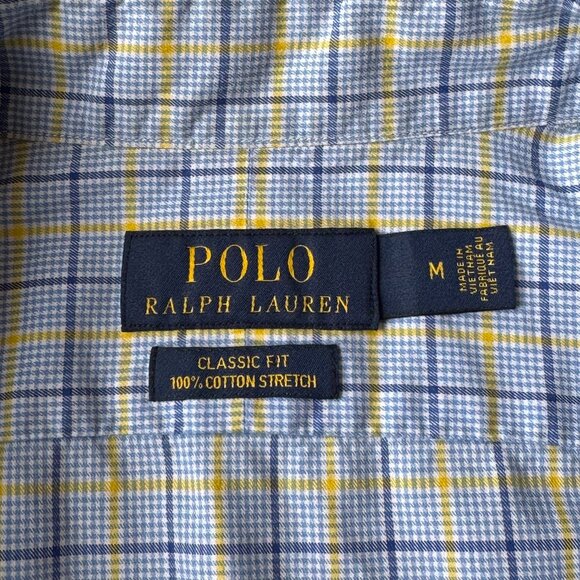 Polo Ralph Lauren Long Sleeve Button Up Dress Business Plaid Shirt (Size M) - Picture 8 of 10